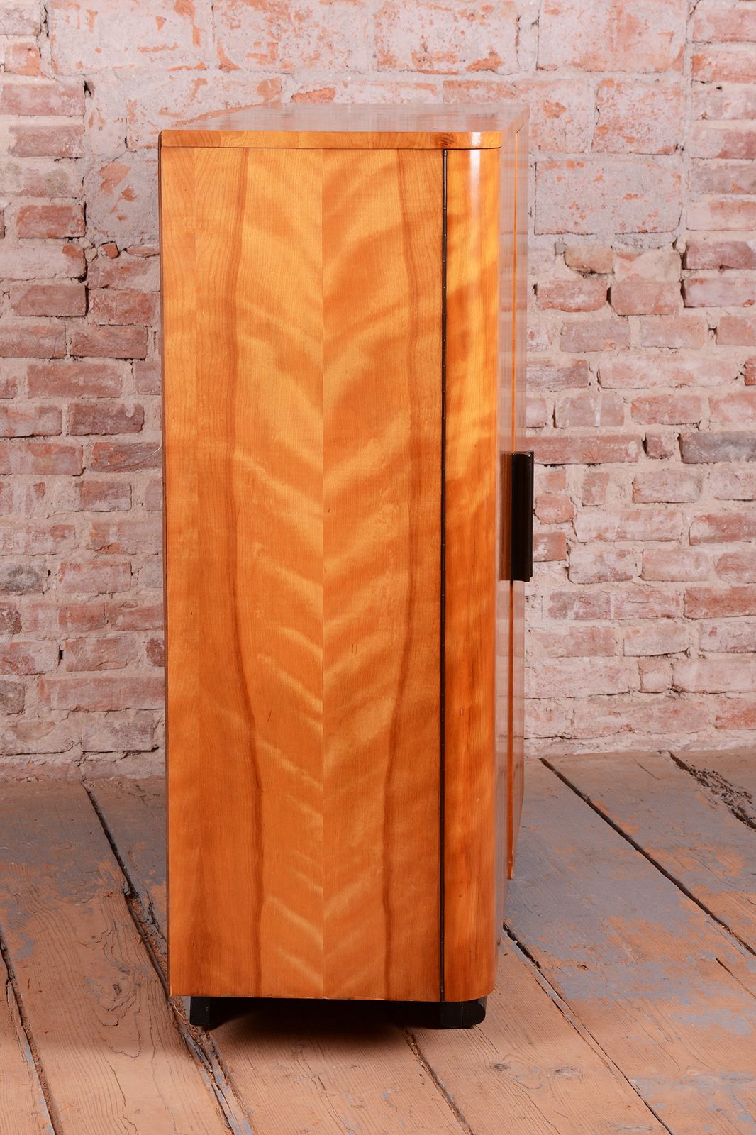 Restored Art Deco Cabinet, By J. Halabala, Up Zavody, Satin Wood, Czech, 1940s photo furniture