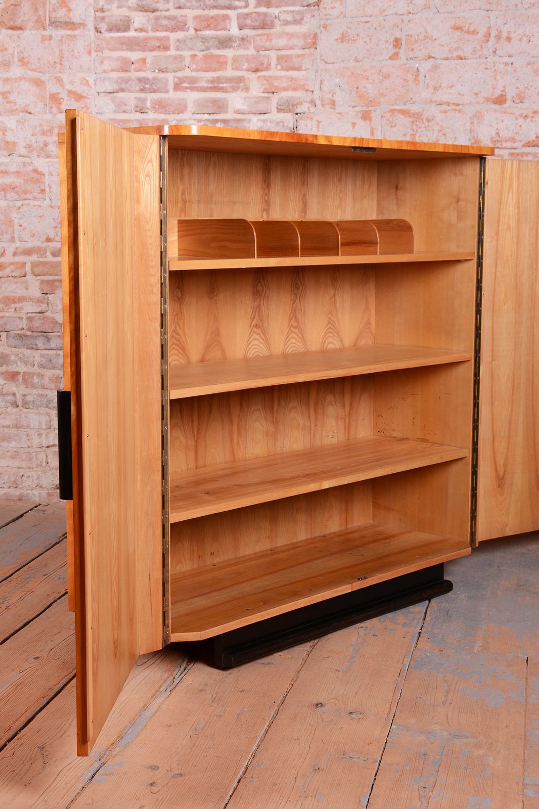 photo for sale Restored Art Deco Cabinet, By J. Halabala, Up Zavody, Satin Wood, Czech, 1940s