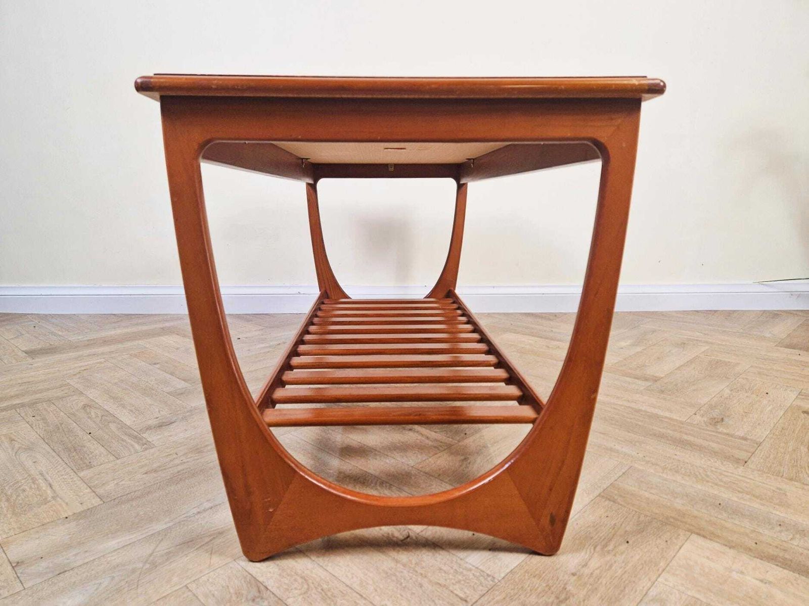 V. Wilkins For G Plan Brasillia Vintage Mid Century Solid Teak Coffee Table Bl738 photo vinterior