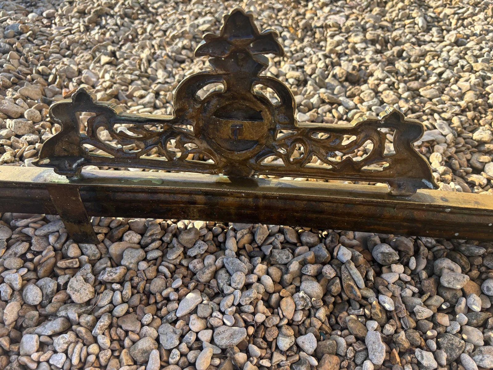 A Pair Of Quality Brass 19th Classical French Chenets On Adjustable Fender photo vintage