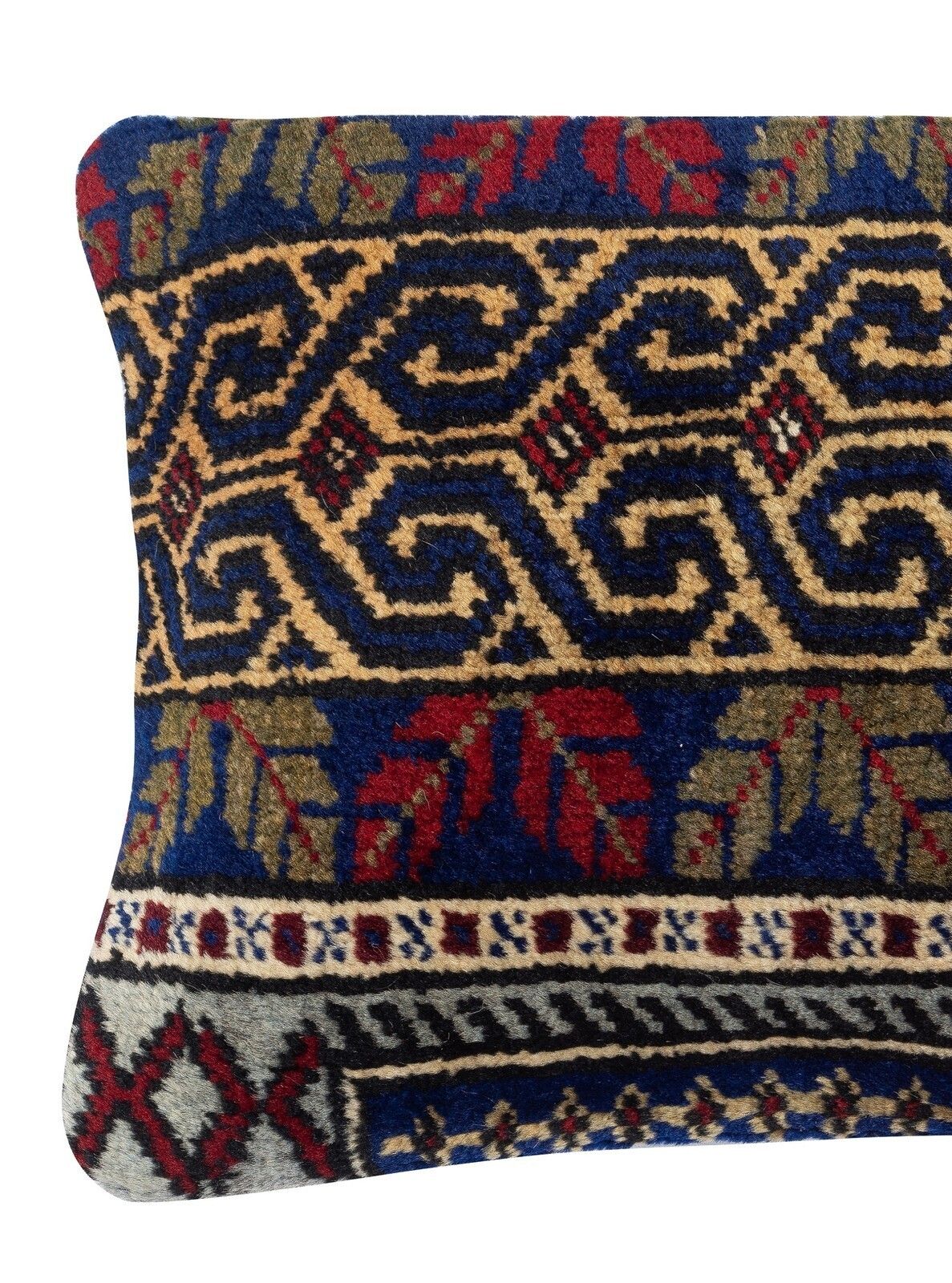 13"X20" Vintage Turkish Cushion Cover. Handknotted Rug Pillow. Throw Pillow photo furniture
