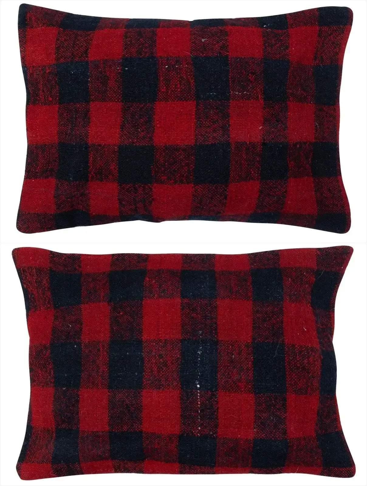 16"X24" Set Of 2   Hand Woven Kilim Cushion Covers. A Pair Of Lace Pillow Covers