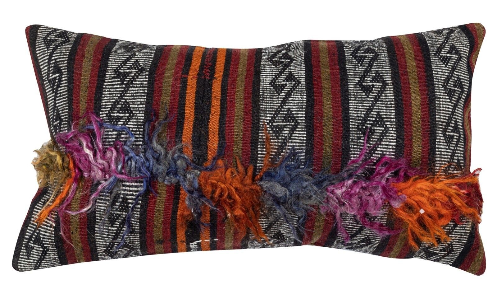 16"X28" Vintage Kilim Cushion Cover. Handmade Throw Pillow Cover. Pillowcase