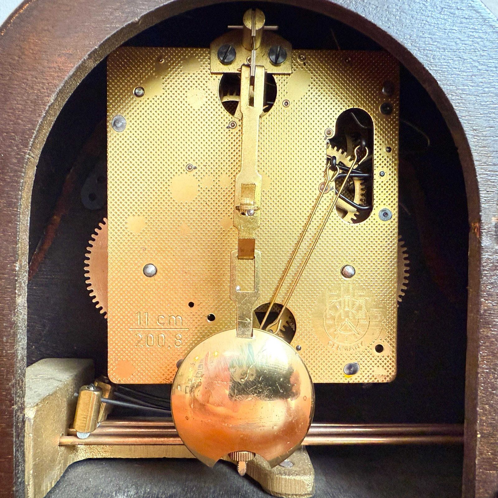 179.0 Vintage Orfac Pendulum Tafelklok / Schoorsteenklok   Dutch Design   50s   Mcm   Mid Century   Fhs photo