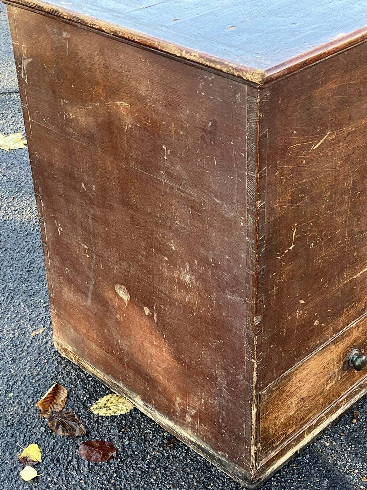 Georgian Pine Trunk / Chest, 2 Drawers, Large In Size. Lots Of Storage. photo vinterior