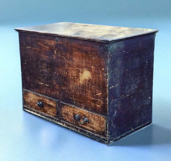 photo for sale Georgian Pine Trunk / Chest, 2 Drawers, Large In Size. Lots Of Storage.