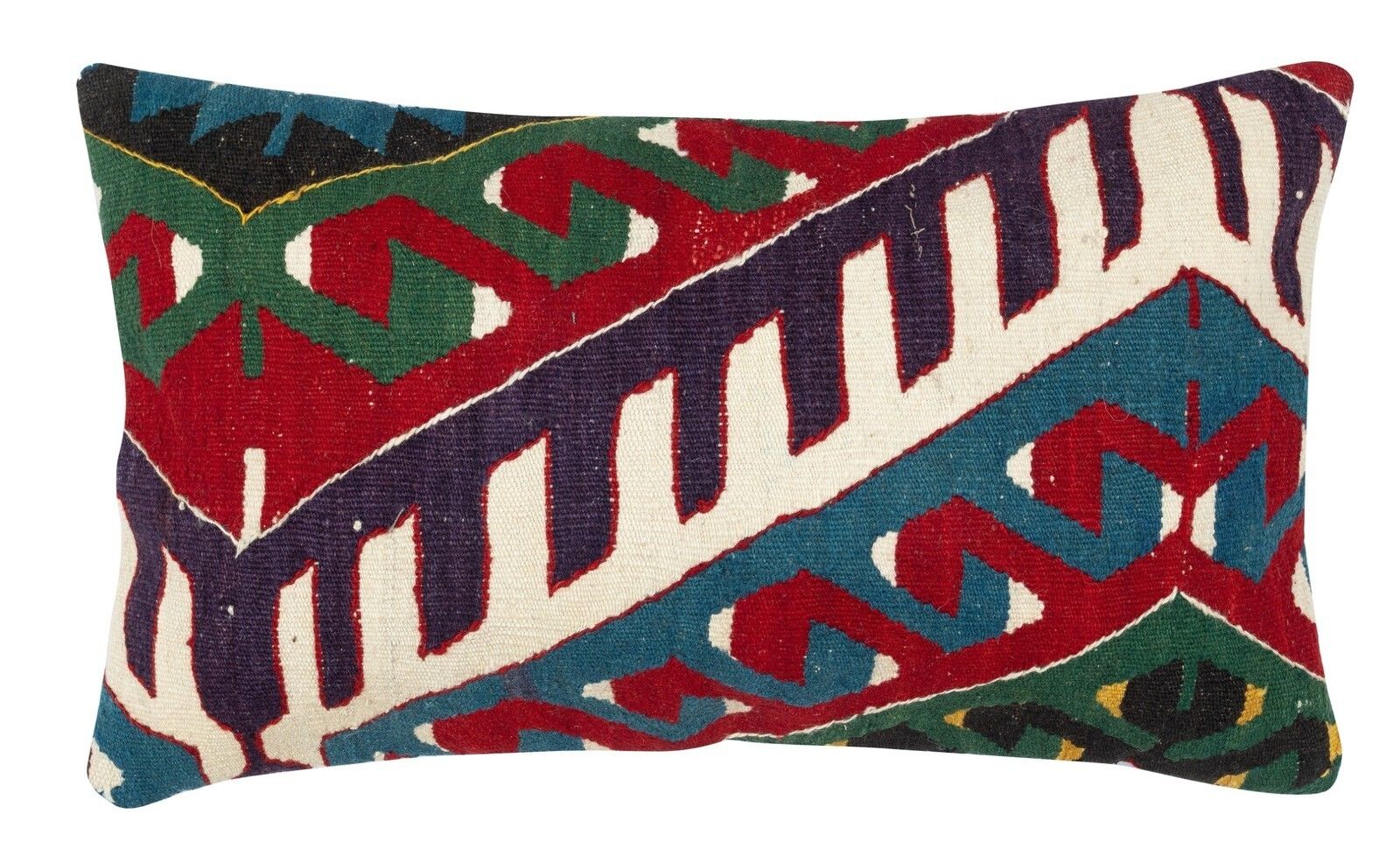14"X24" Handmade Kilim Cushion Cover. Lumbar Pillow Cover. Turkish Accent Pillow
