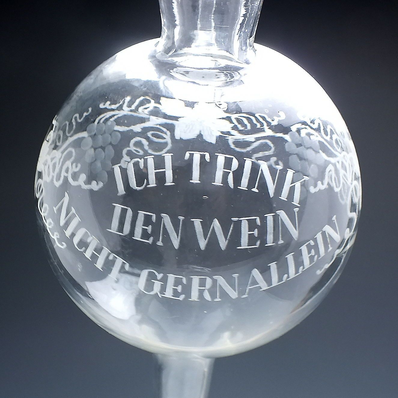 Exceptional Art Nouveau Wrought Iron Engraved Glass Wine Carafe Dispenser C1900 photo Home Decor