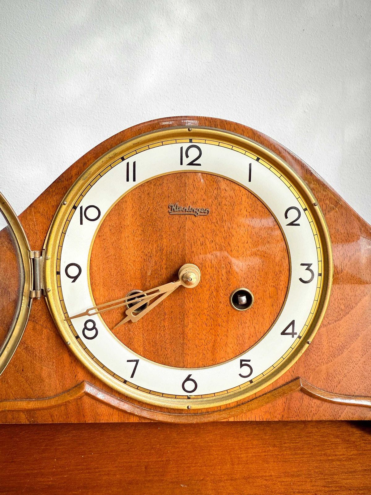 Vintage Kieninger Table / Chimney Clock   50s   Mid Century   Germany   Kienzle  Fhs   Pendulum photo 290.0