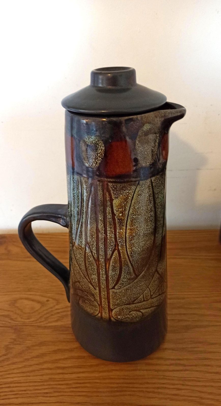 Coffee Pot And 6 Cups. Studio Pottery. Good Condition. photo vinterior