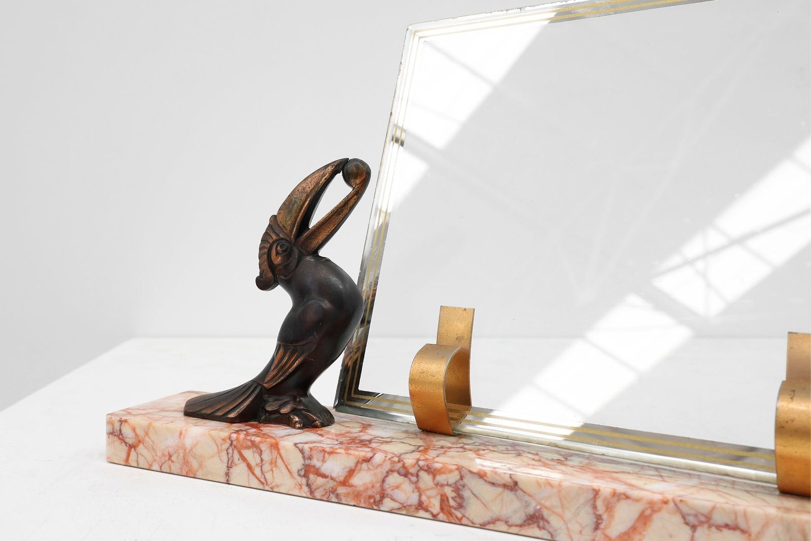 Art Deco Picture Frame With Toucan Sculpture From Guénot, France, 1920s photo Home Decor
