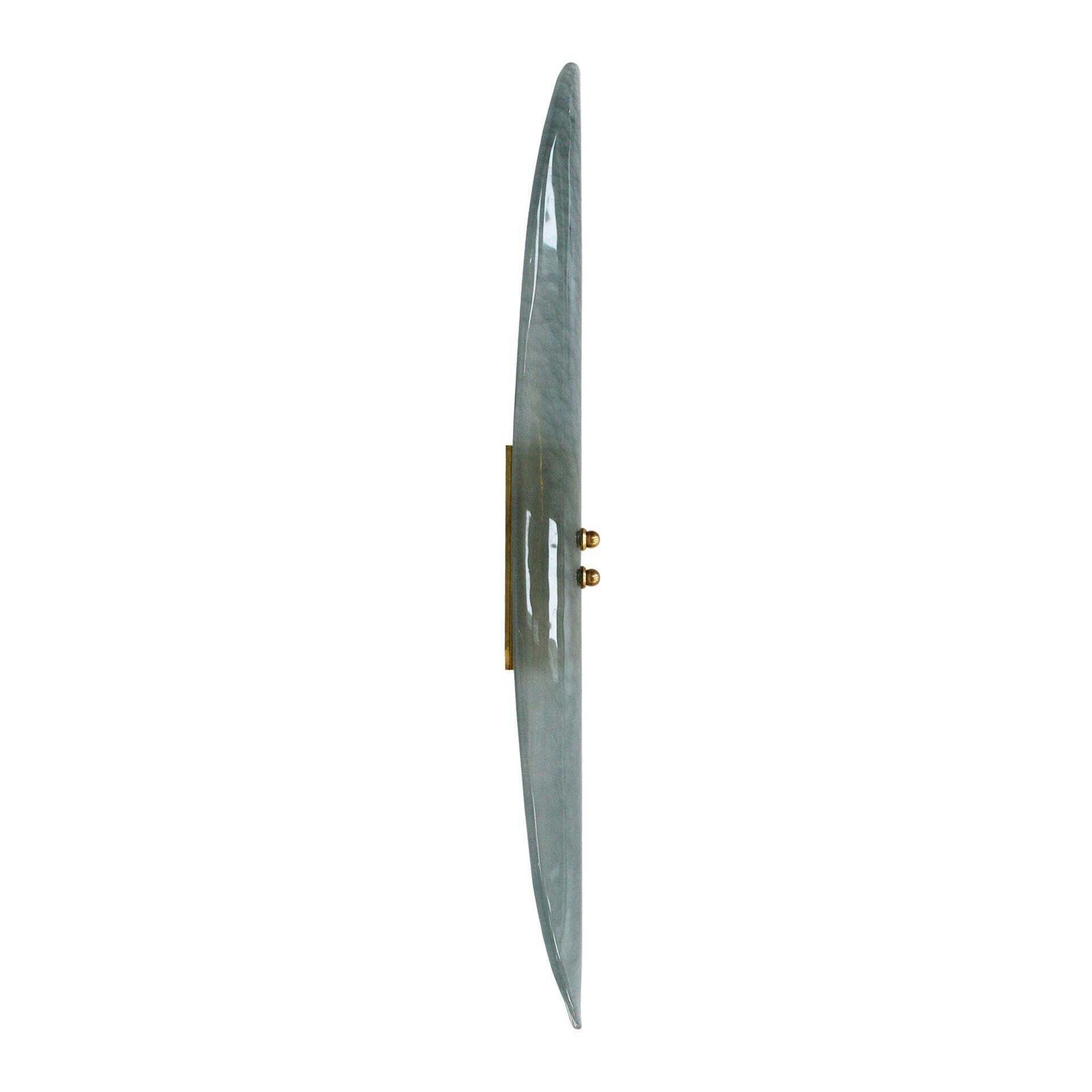 Pair Of Green Murano Glass Wall Sconces With Brass Structure photo furniture