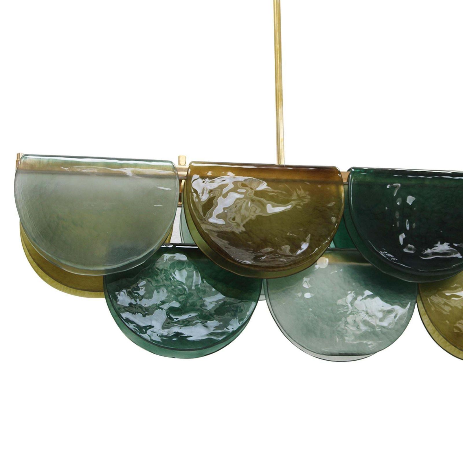 Long Ceiling Lamp Made Of Murano Glass, Italy photo vintage