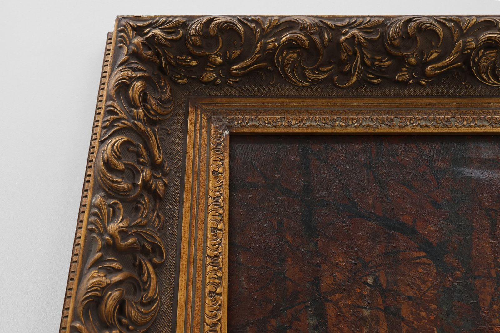 French Artist, Forest, 1926, Oil On Canvas, Framed photo vintage