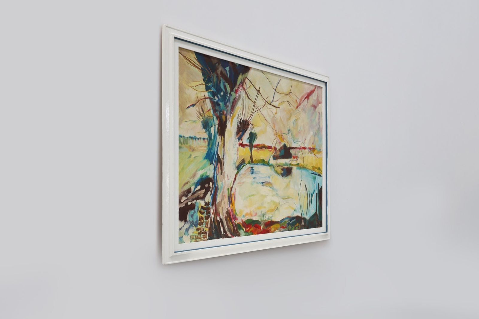 Belgian Artist, Modern Abstract Landscape, Oil On Canvas, 1982 photo buy