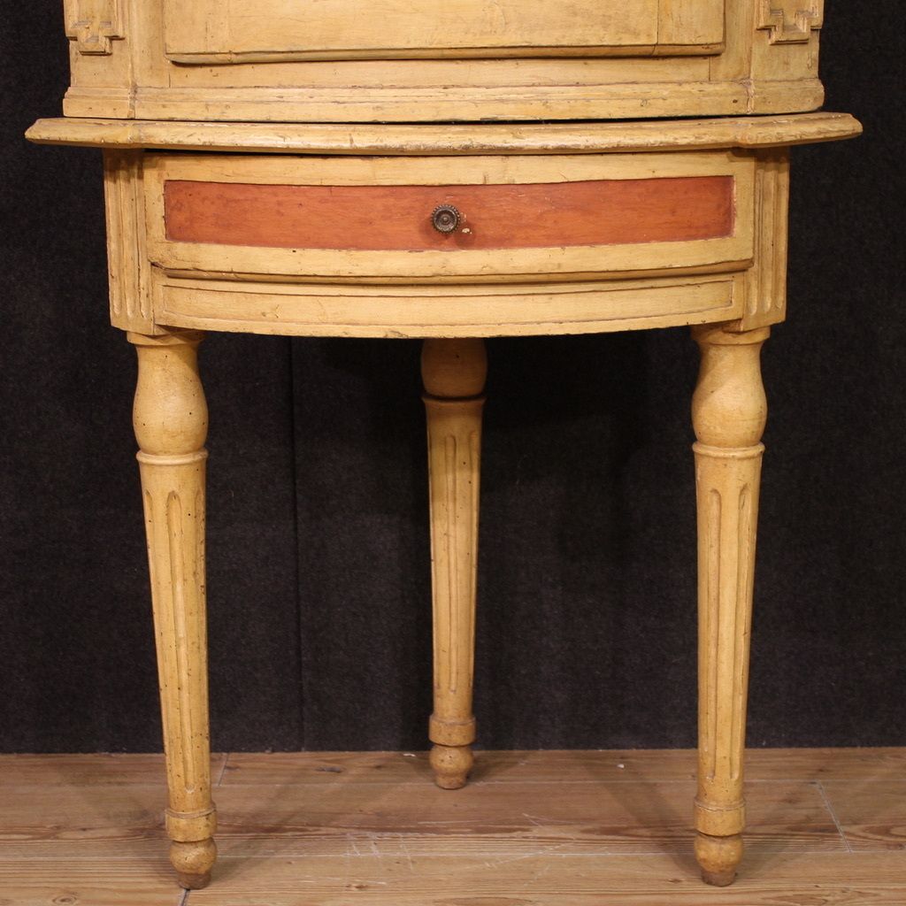 3250.0 Antique Louis XVI Lacquered Corner Cabinet From The 18th Century photo