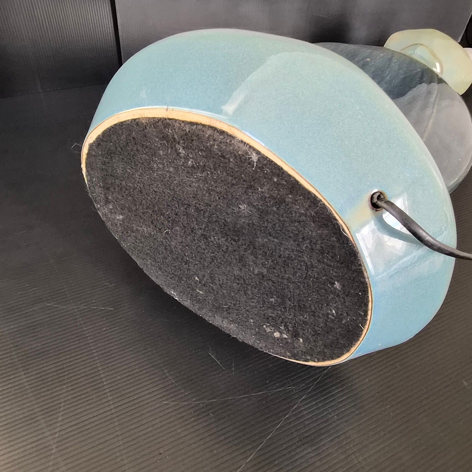 Important Vintage 1970s Ceramic Pebble Lamp By Francois Chatain 70s 1970s photo 986.0