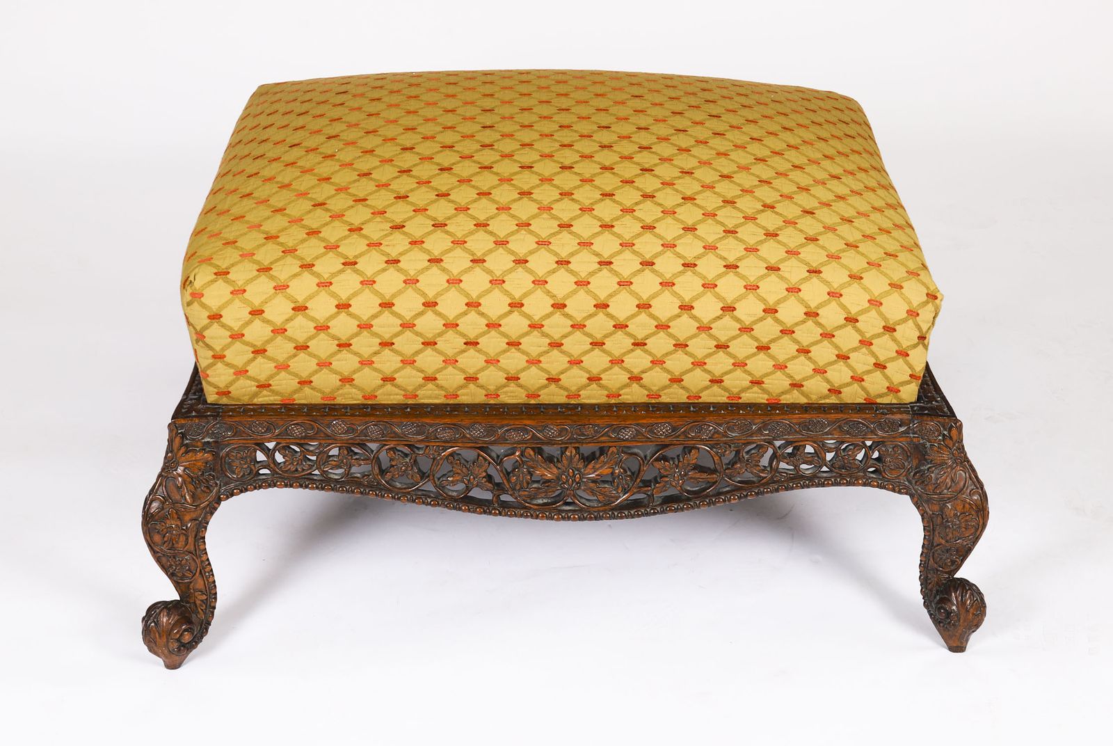 Antique Large Anglo Indian Stool 19th Century 95x75cm photo furniture
