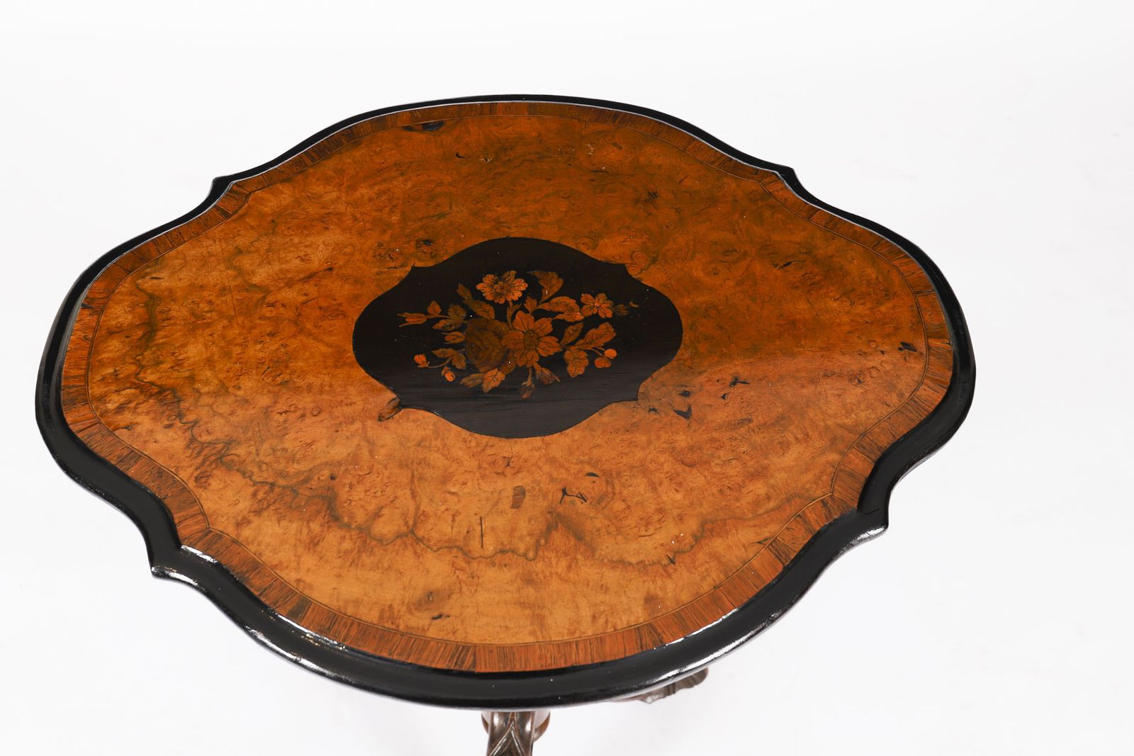 Victorian Burr Walnut Wine / Occasional Table C.1860 19th C photo for sale