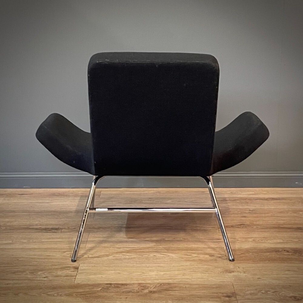 Vintage Gondola Armchair Chrome & Fabric By Bjorn Dahlstrom photo 475.0