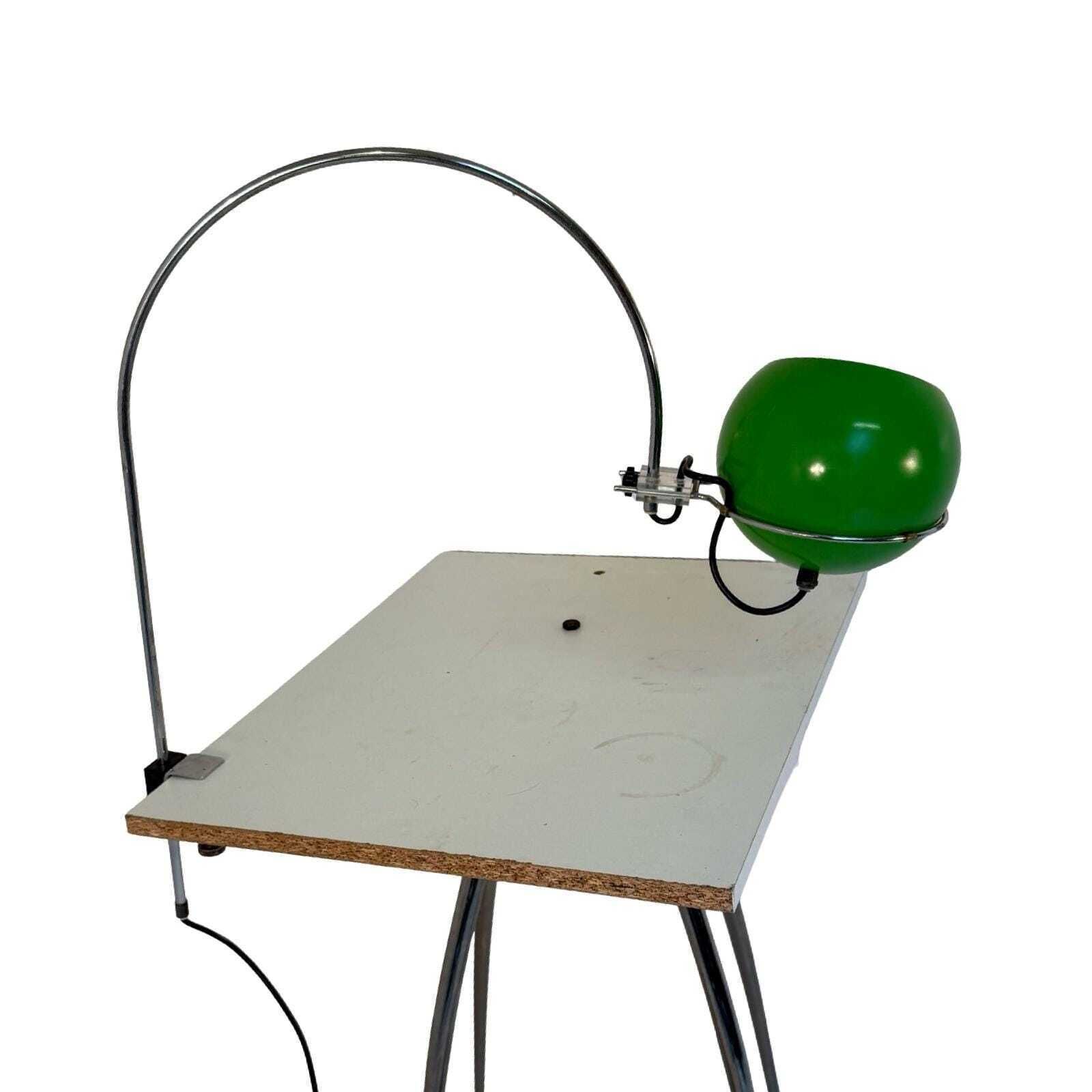 Gepo   Space Age Desk Lamp   Green   Eyeball Spot   Dutch Design   Mounted By A Clamp On The Desk photo Lighting