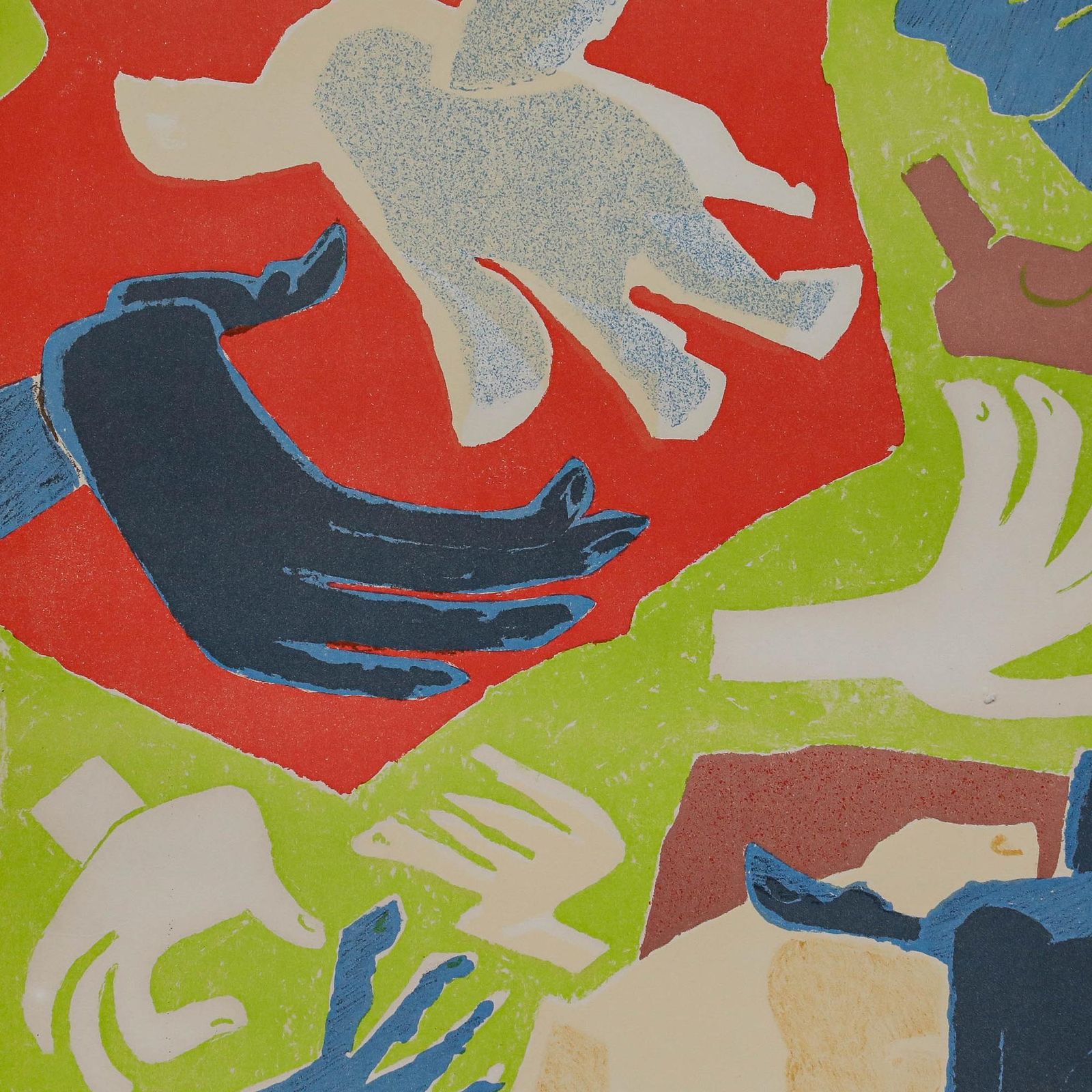 Vera Nilsson (1888 1979) Swedish School Mid 20th Century Lithograph, Hands II photo Art