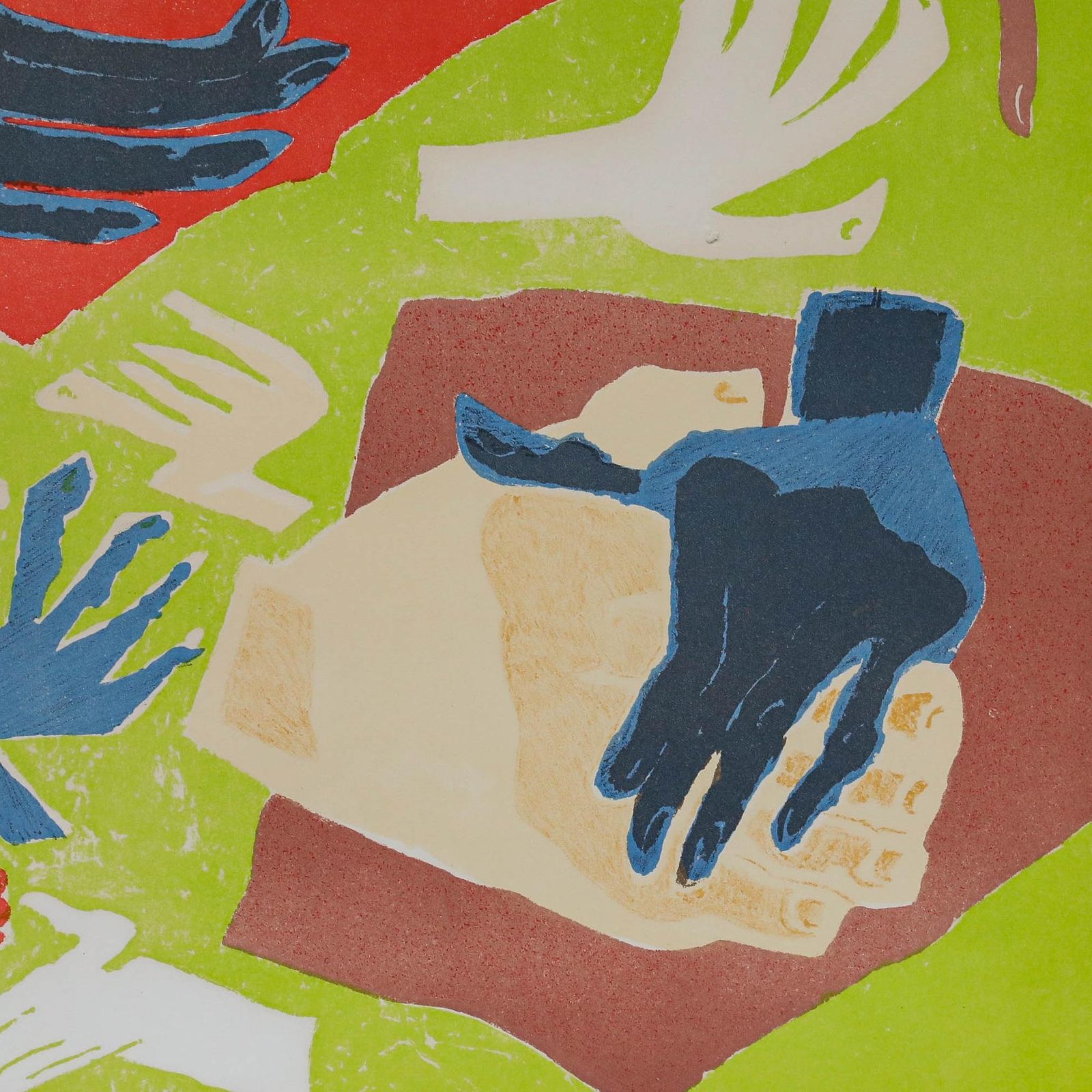 Vera Nilsson (1888 1979) Swedish School Mid 20th Century Lithograph, Hands II photo 250.0