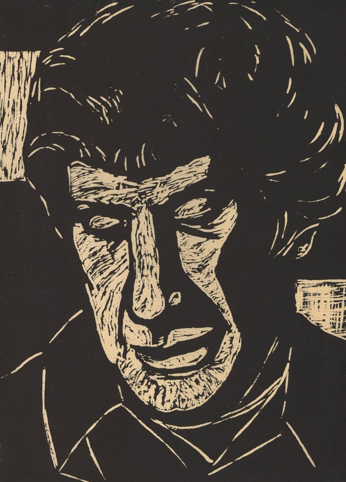 Peter Arnold (1922 2009) 20th Century Linoprint, Portrait Of Jonathan Miller photo furniture