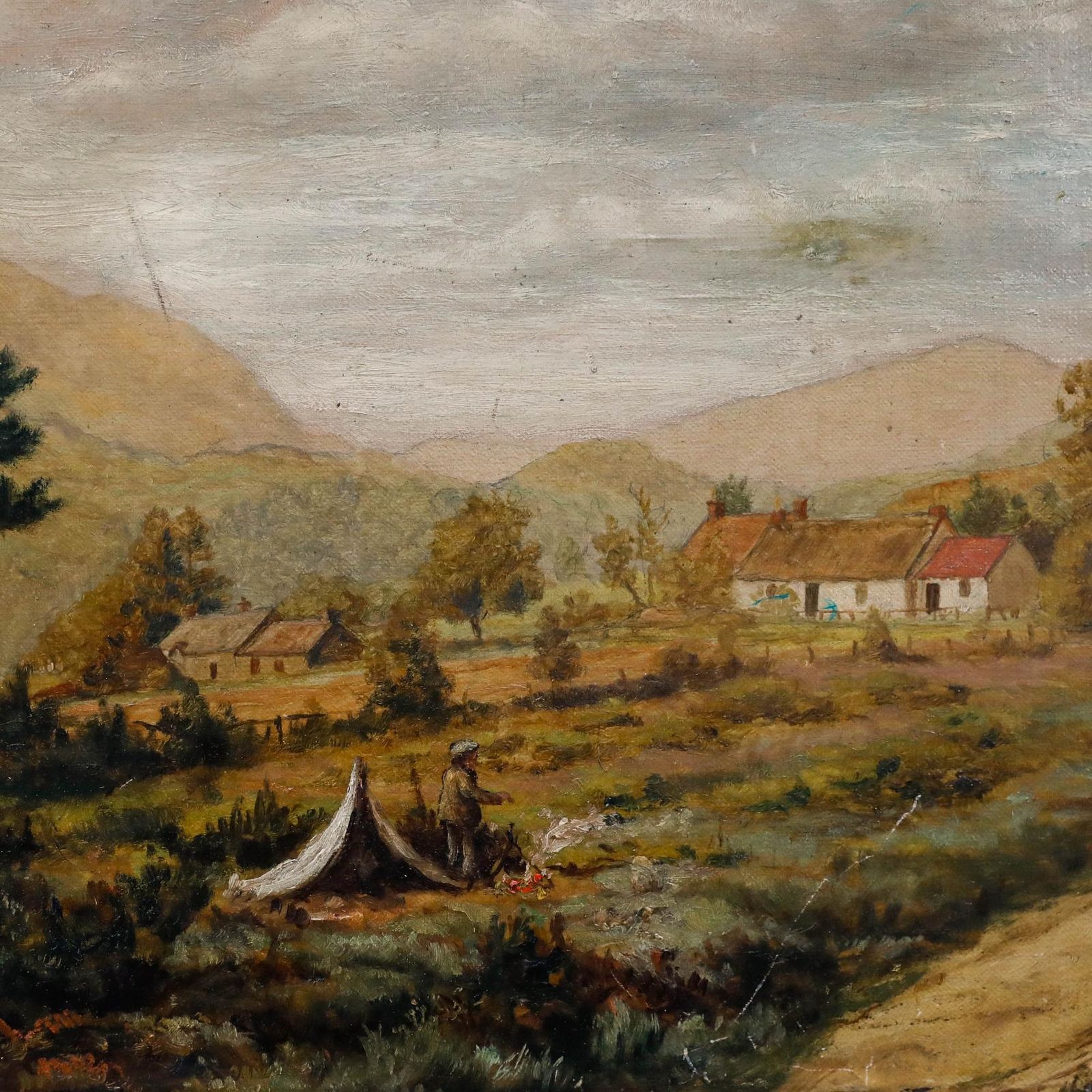 Frederick J. Maher (1871 1963) Oil, Gypsy On The Mountain Track photo Art