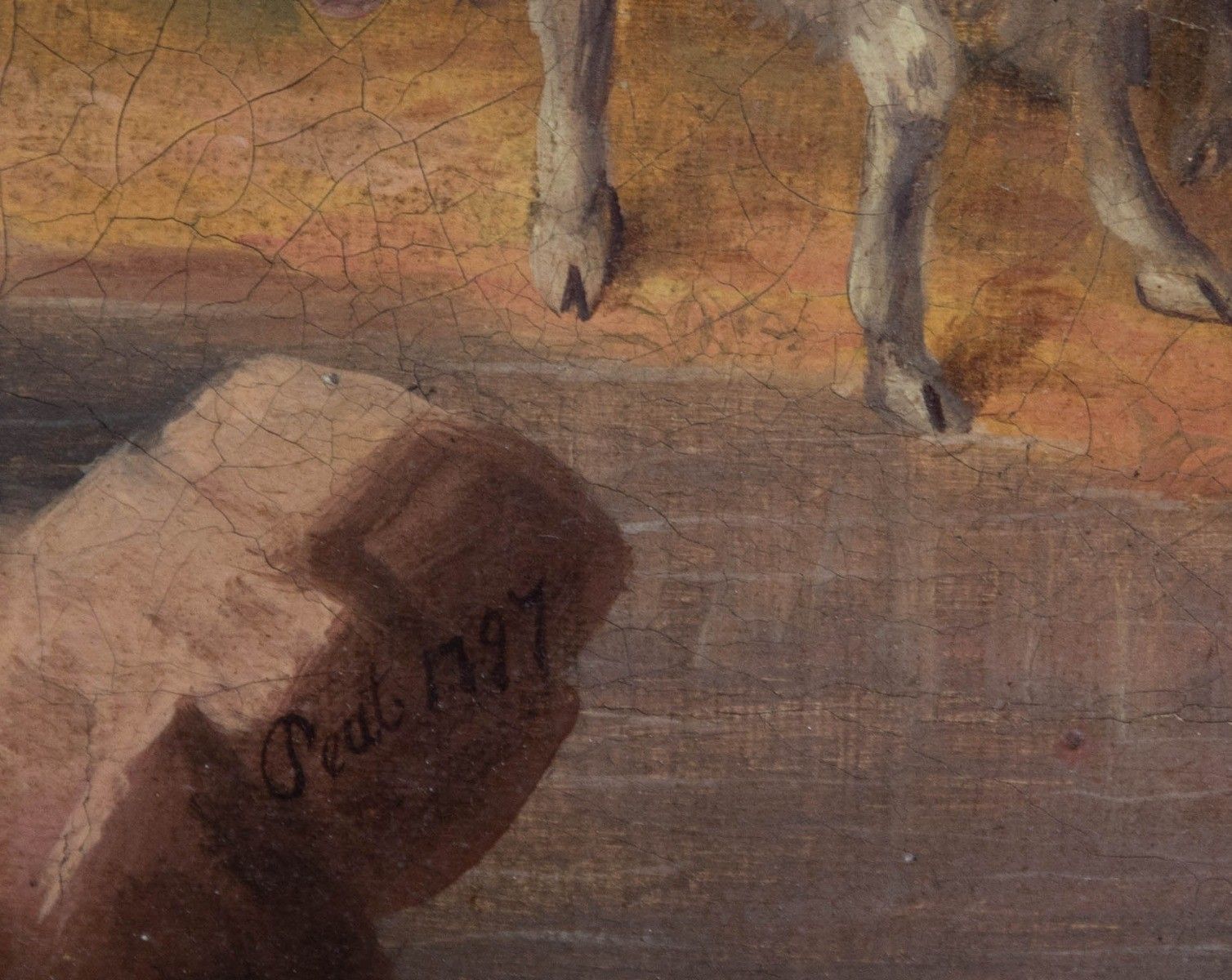 Peat 1787 Oil, Leading The Animals To Water photo Art