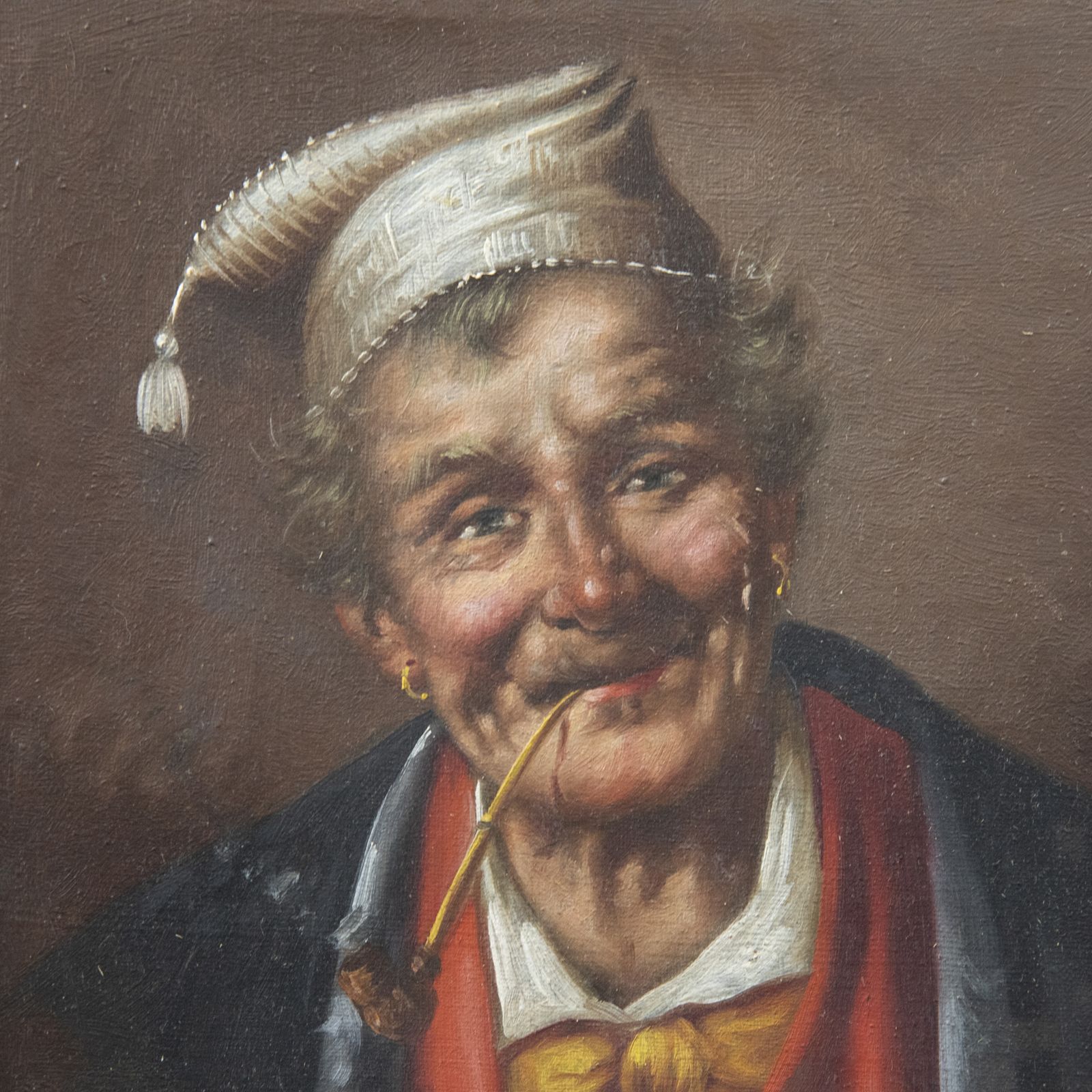 Ferruccio Vitale (1875 1933) Early 20th Century Oil, Jolly Man With A Pipe photo Art