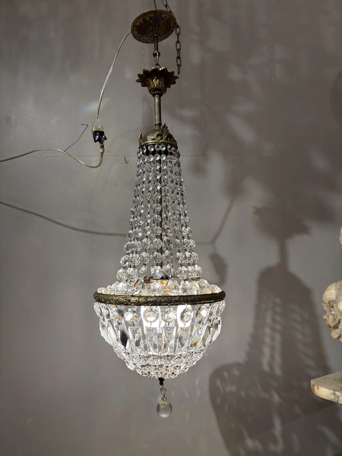 Italian Empire Style Chandelier With Bohemian Crystal photo Lighting