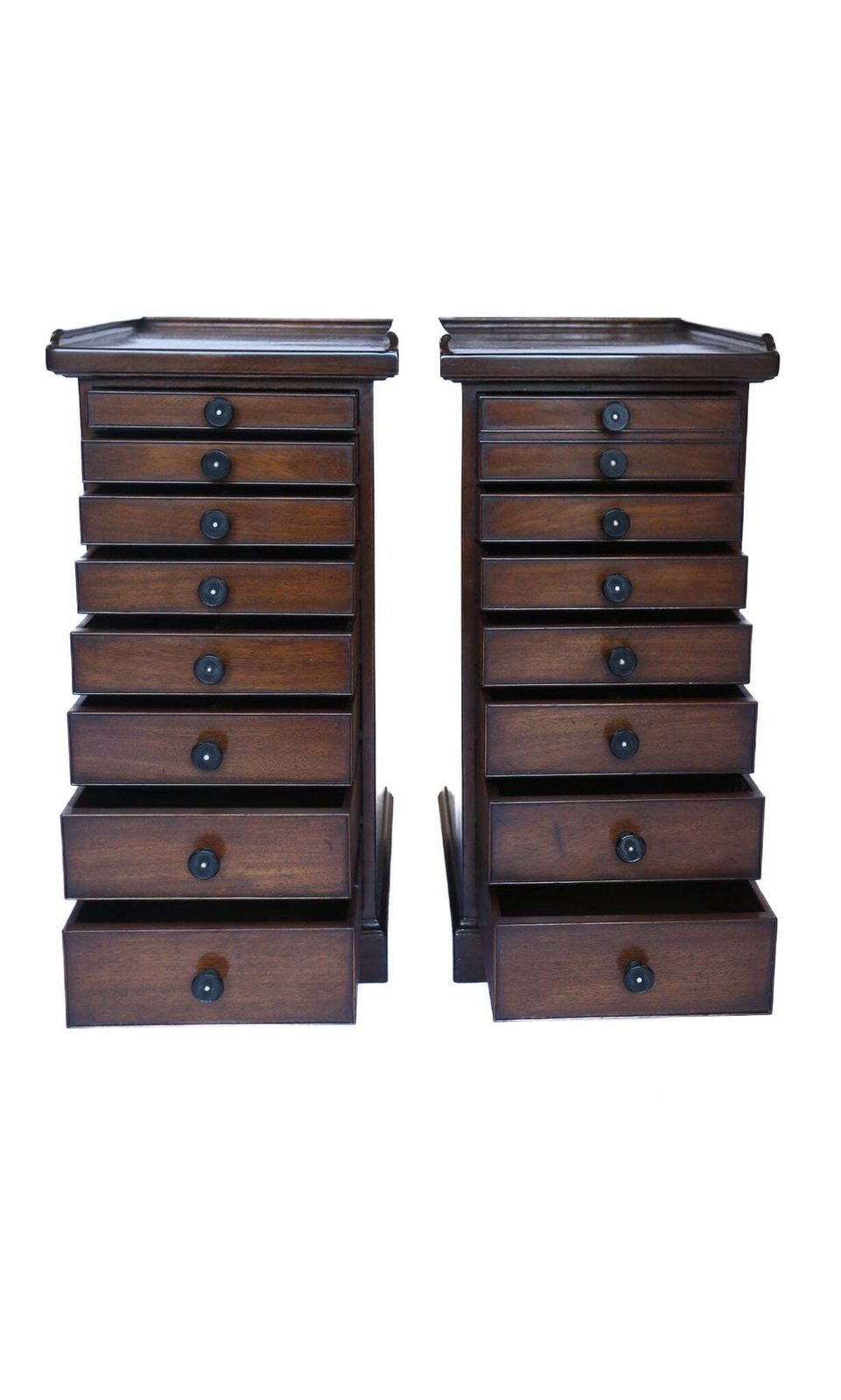 Pair Victorian Mahogany Multi Drawer Chests photo furniture
