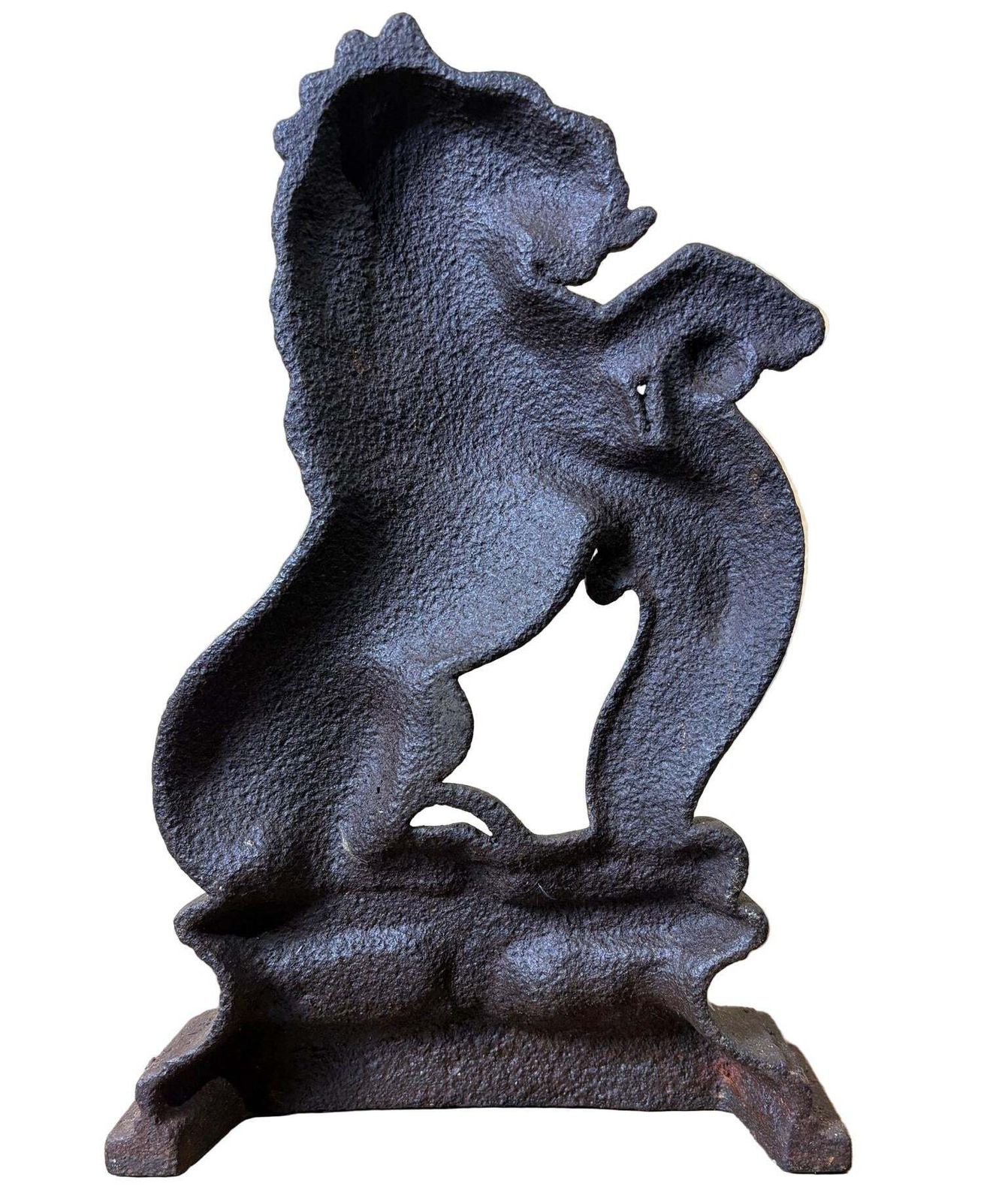 Late Victorian Cast Iron Lion Rampant Doorstop photo furniture