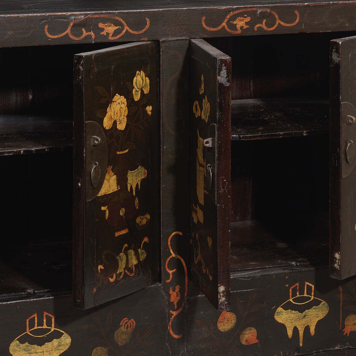 Black Painted Double Cabinet With Curios photo 3295.0
