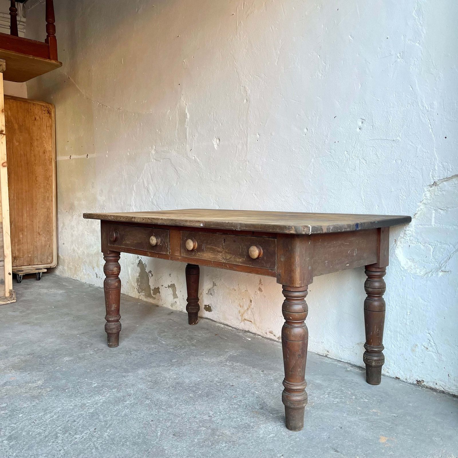 Antique Victorian Scrub Top Table   #1874 photo furniture