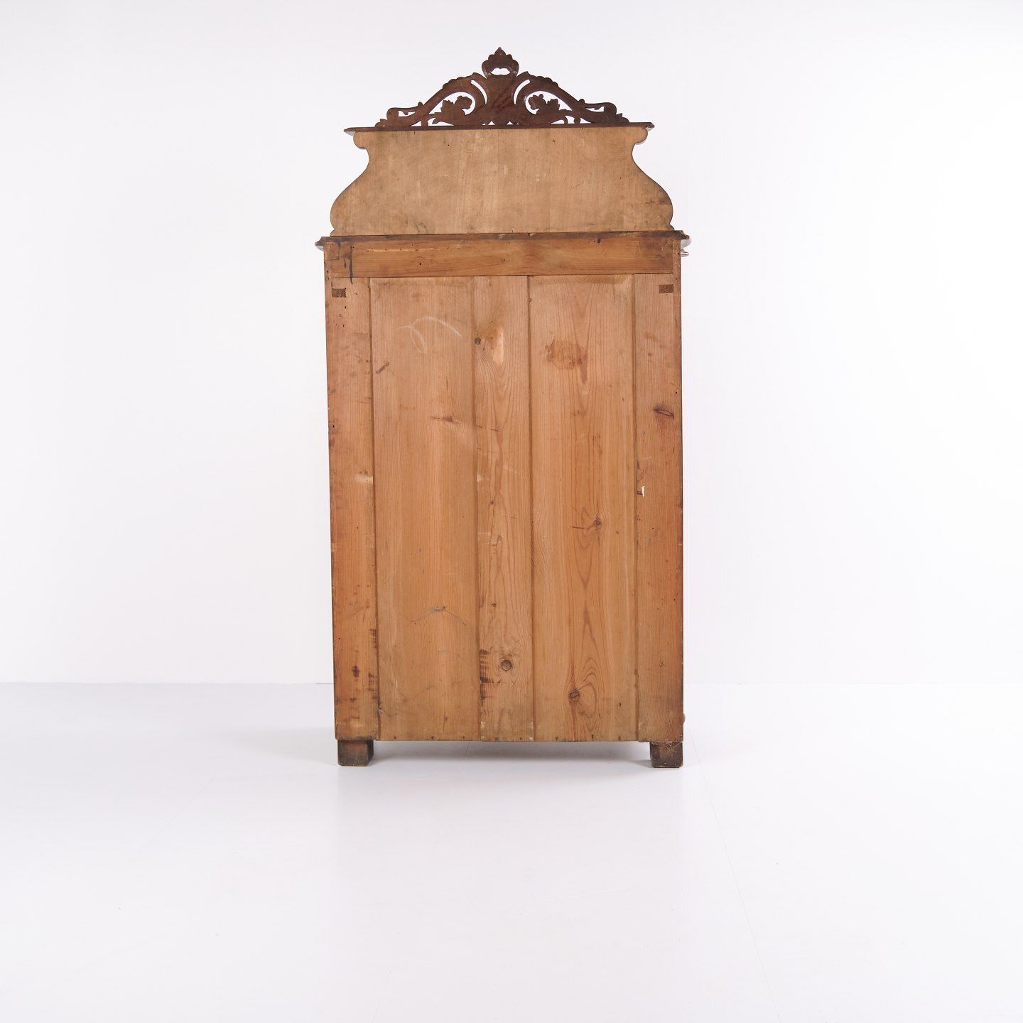 Cabinet   Mahogany   Antique   Carvings   Doors & Shelves   1880s photo for sale