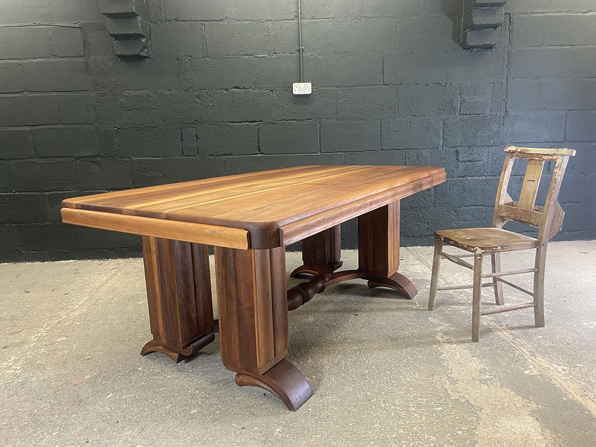 French Art Deco Dining Table, Dominique, Rosewood, Circa 1930 photo furniture