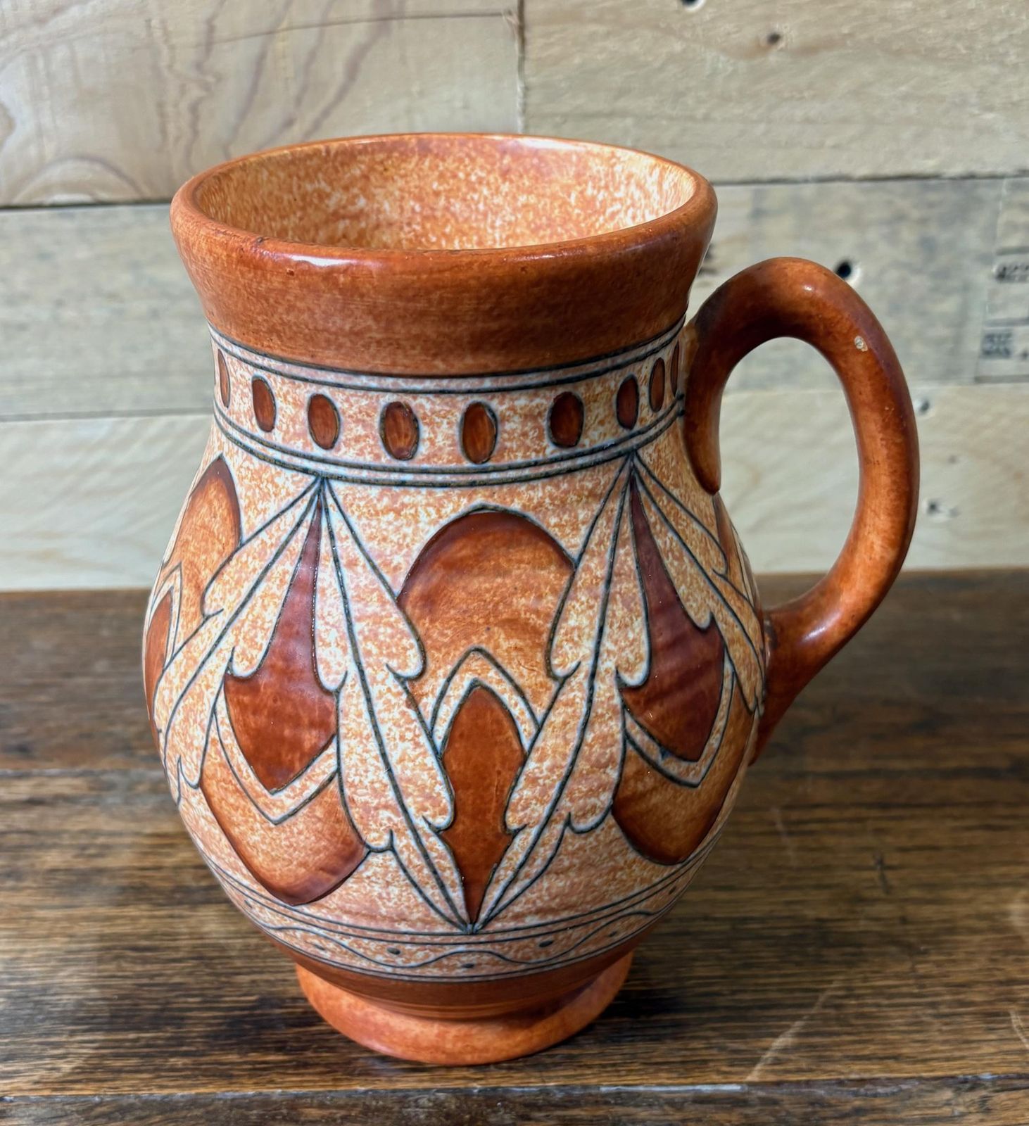 Charlotte Rhead For Crown Ducal “Lotus Leaves” Tube‑Lined Vase photo furniture