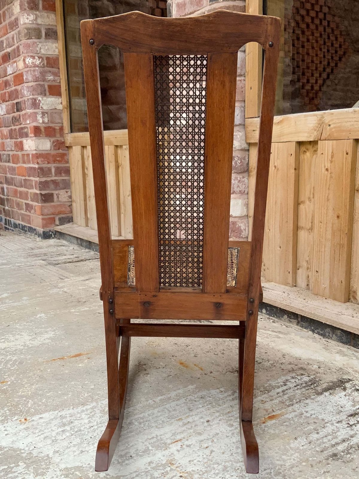 Edwardian Cane Seated And Backed Rocking Chair photo furniture