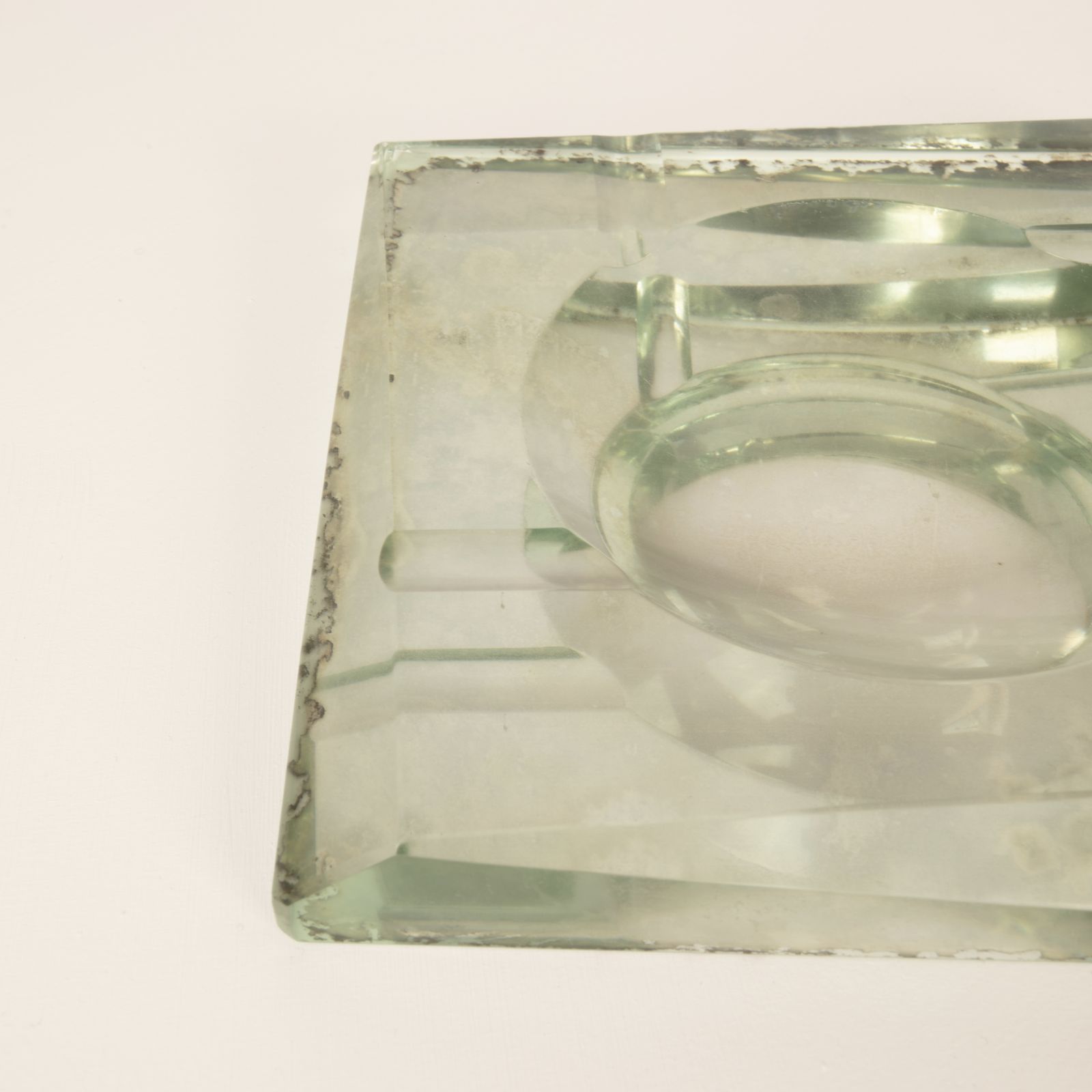 Crystal Ashtray Designed By Pietro Chiesa For Fontana Arte 1940 photo vintage