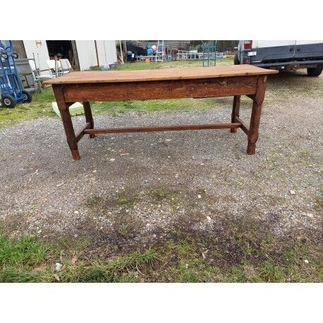 19th Century Country Farmhouse Table In Walnut And Pine, With 3 Drawers photo buy