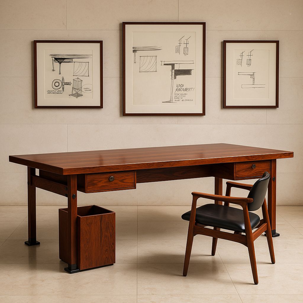 Itamaraty Desk By Sergio Rodrigues For Oca, 1960s photo furniture