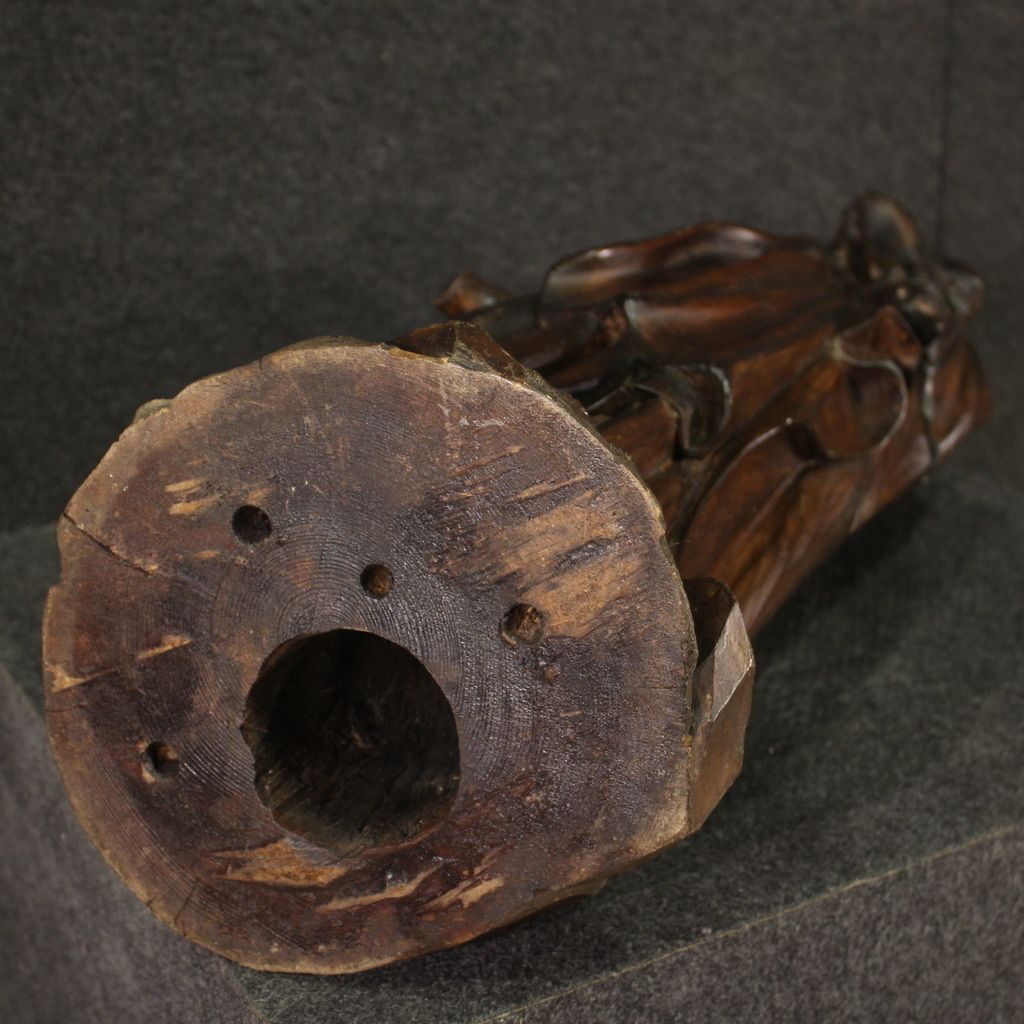 19th Century Religious Wooden Sculpture photo Art