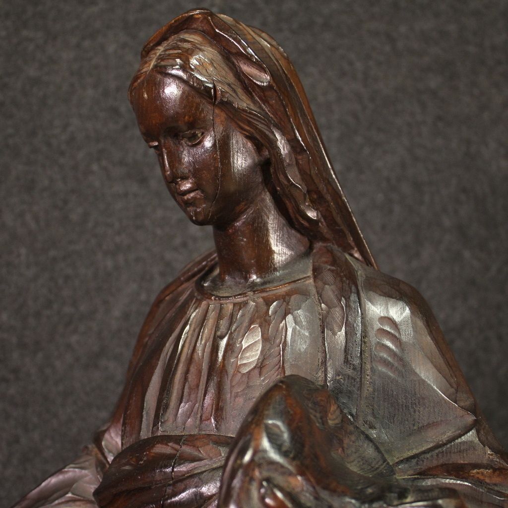 photo for sale 19th Century Religious Wooden Sculpture