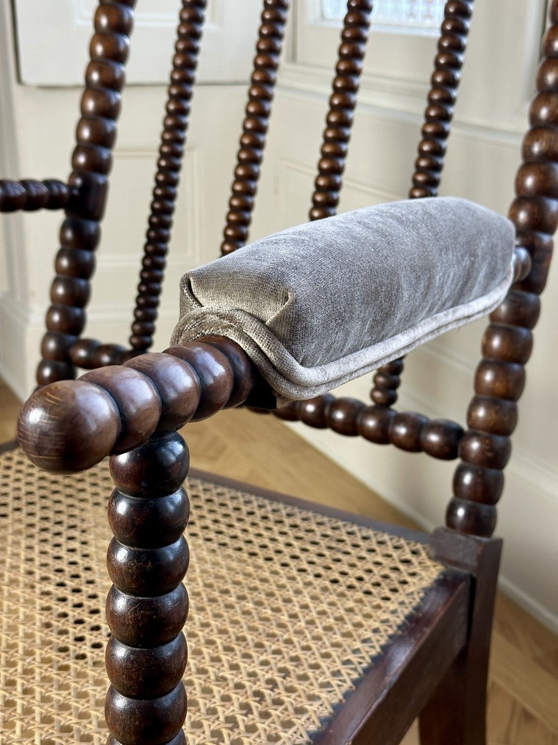 19th Century English Bobbin Armchair With Cane Seat photo vinterior