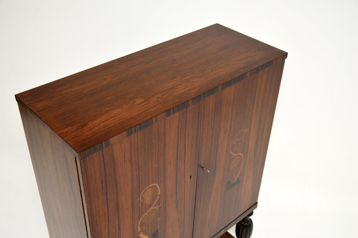 3835.0 Swedish Vintage Inlaid Rosewood Cabinet photo