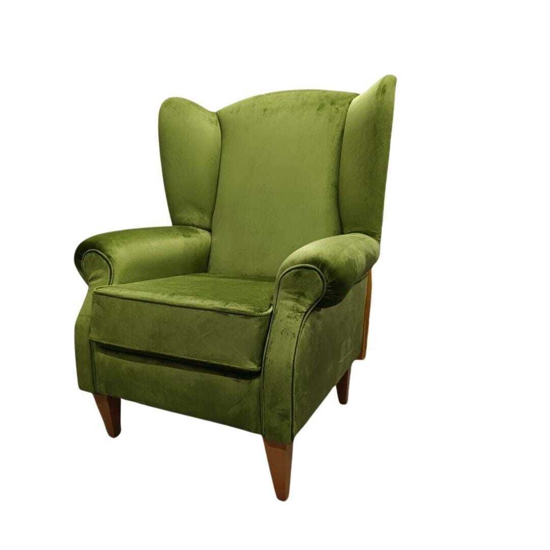 The Chatsworth Wingback — Hand Built In England In Luxury British Velvet photo furniture