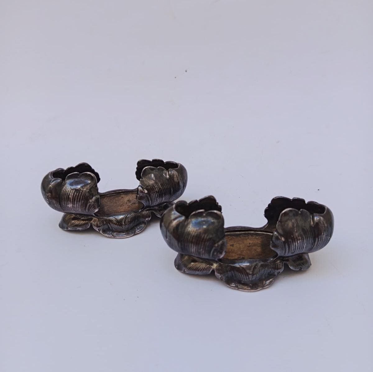 Pair Of Art Krupp Berndorf Silver Plated Art Nouveau Toothpick Holders photo furniture