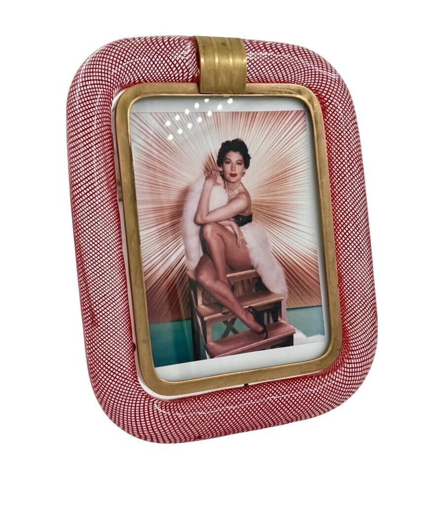 A Rare Venini Murano "Filigrana A Reticello" Glass Frame By Carlo Scarpa photo Home Decor